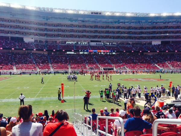 Seat view from section 119 at Levi’s Stadium, home of the San Francisco 49ers