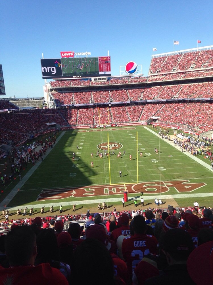 Seat view from section 229 at Levi’s Stadium, home of the San Francisco 49ers