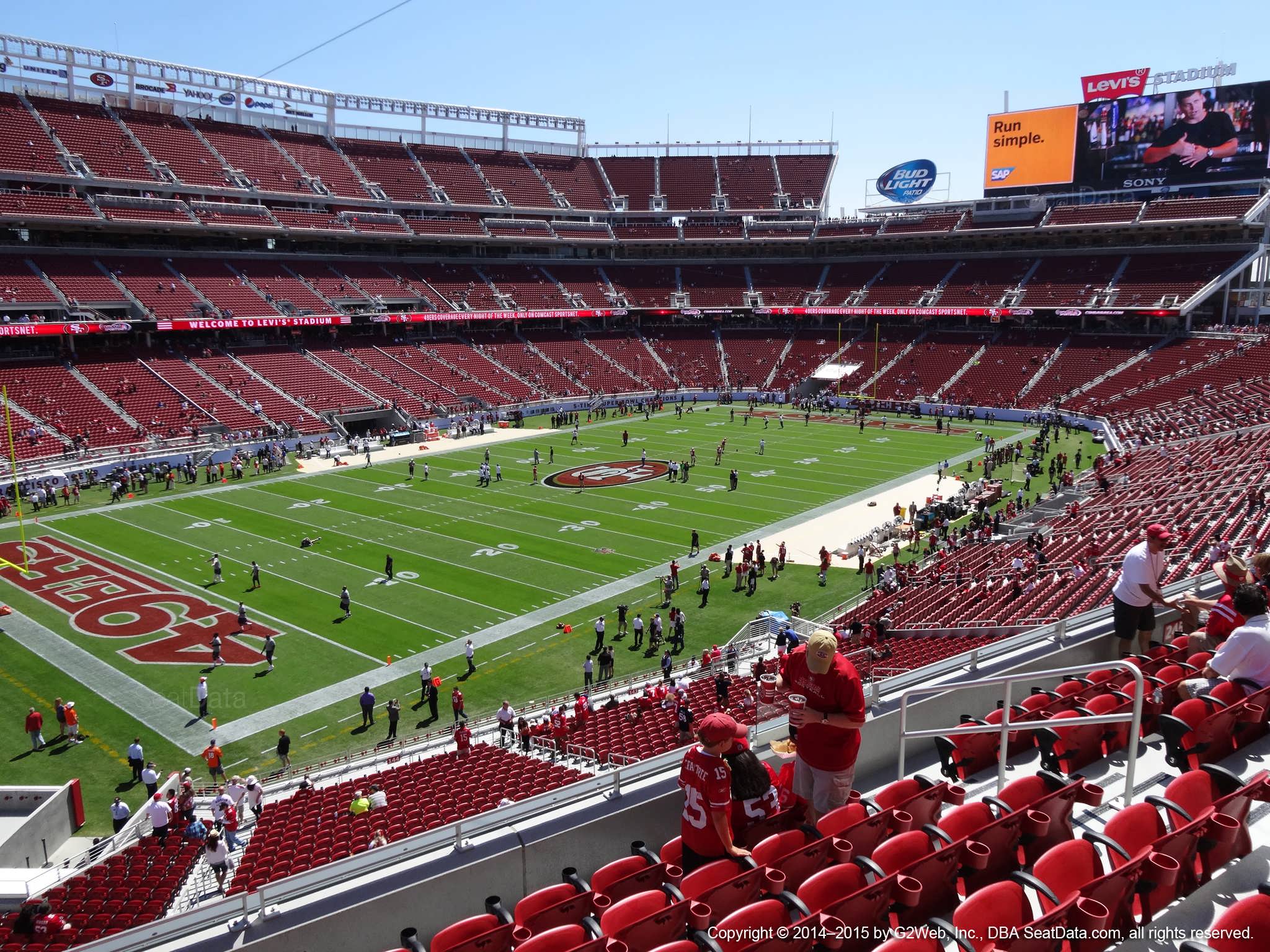 Seat view from section 246 at Levi’s Stadium, home of the San Francisco 49ers