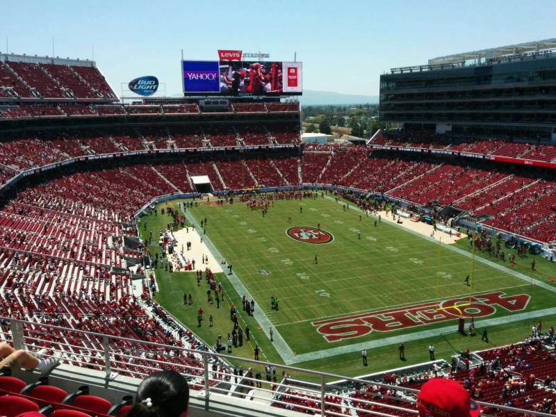 Seat view from section 306 at Levi’s Stadium, home of the San Francisco 49ers
