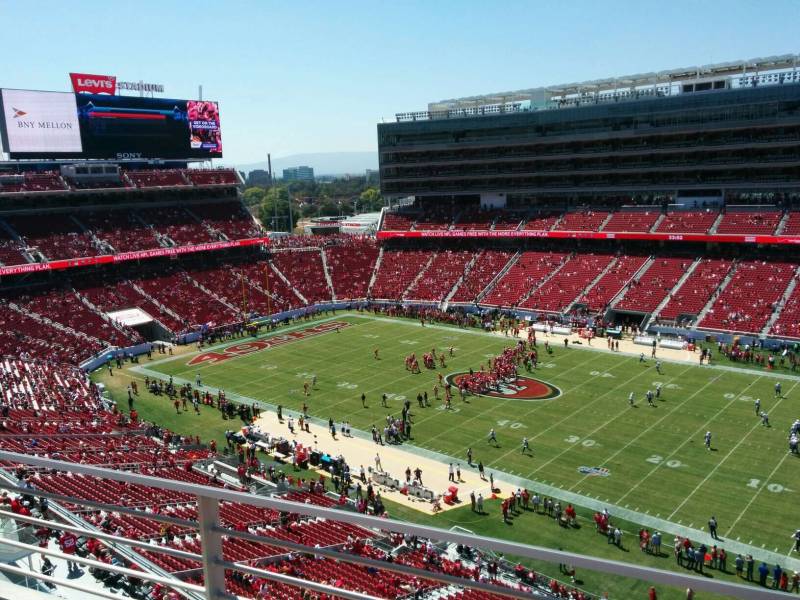 Seat view from section 312 at Levi’s Stadium, home of the San Francisco 49ers