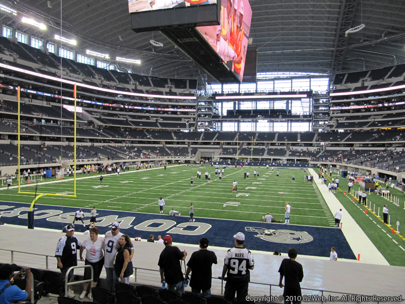 Seat view from section 121 at AT&T Stadium, home of the Dallas Cowboys