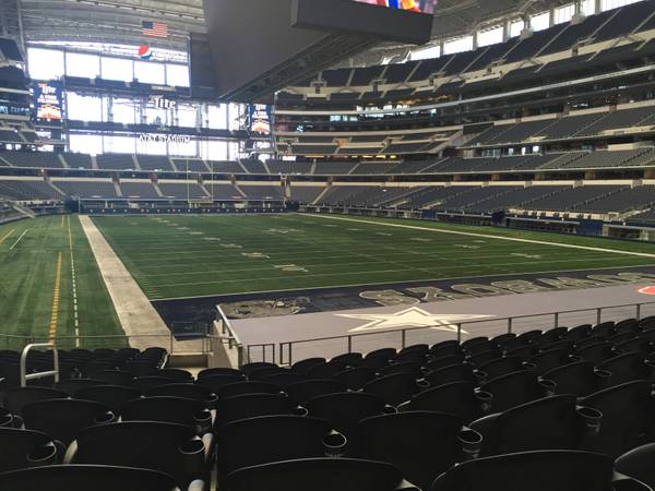 Seat view from section 150 at AT&T Stadium, home of the Dallas Cowboys