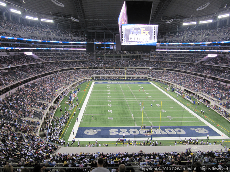 Seat view from section 349 at AT&T Stadium, home of the Dallas Cowboys