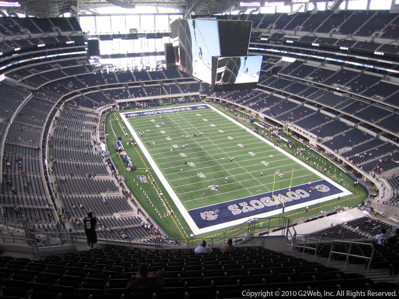 Seat view from section 402 at AT&T Stadium, home of the Dallas Cowboys