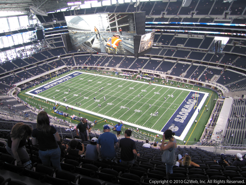 Seat view from section 407 at AT&T Stadium, home of the Dallas Cowboys