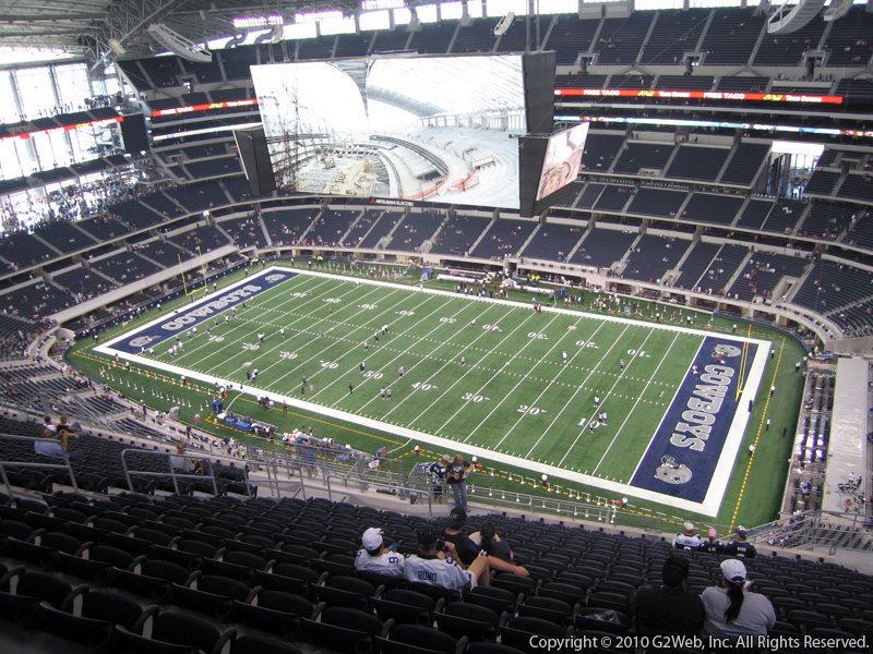 Seat view from section 408 at AT&T Stadium, home of the Dallas Cowboys