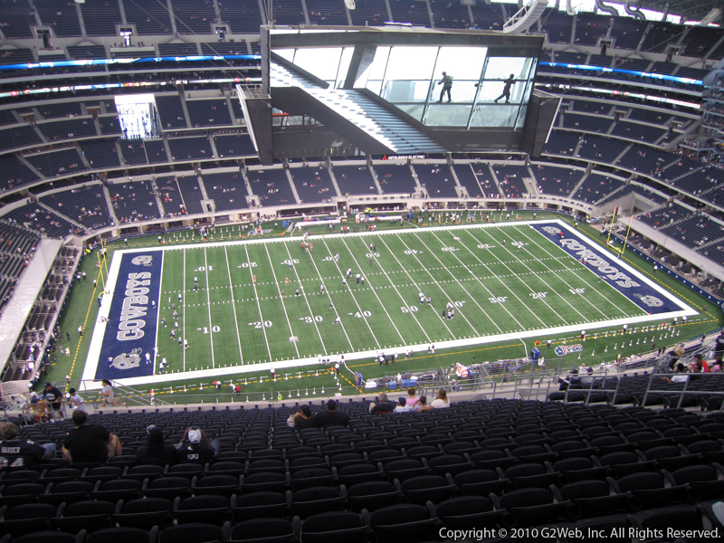 Seat view from section 415 at AT&T Stadium, home of the Dallas Cowboys
