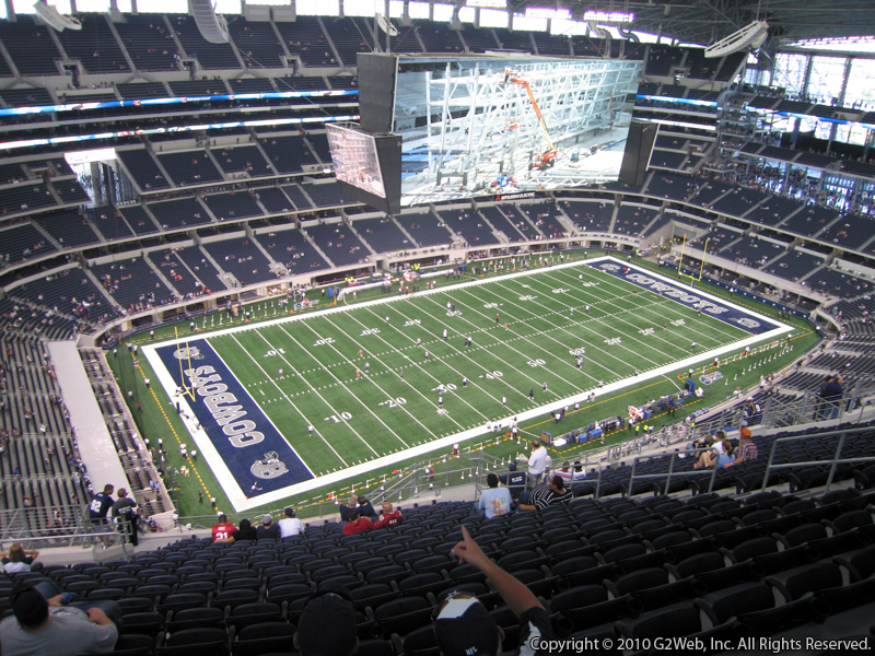 Seat view from section 418 at AT&T Stadium, home of the Dallas Cowboys