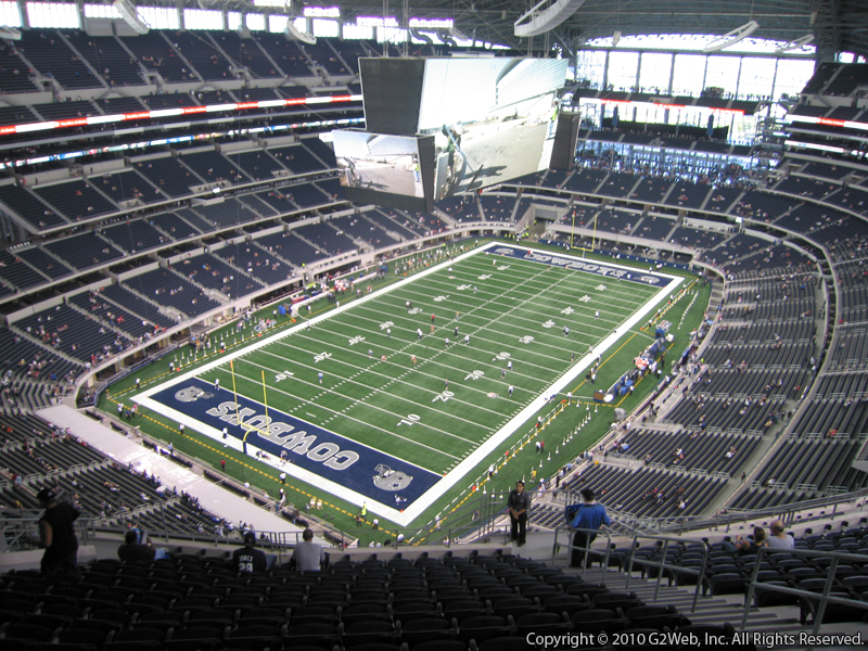 Seat view from section 422 at AT&T Stadium, home of the Dallas Cowboys