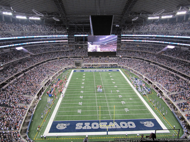 Seat view from section 428 at AT&T Stadium, home of the Dallas Cowboys