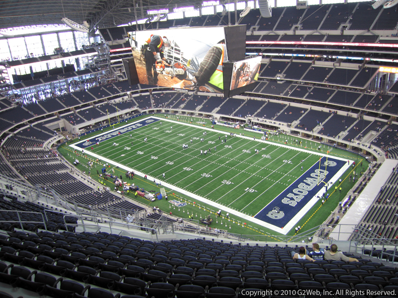 Seat view from section 435 at AT&T Stadium, home of the Dallas Cowboys