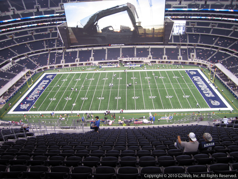 Seat view from section 441 at AT&T Stadium, home of the Dallas Cowboys