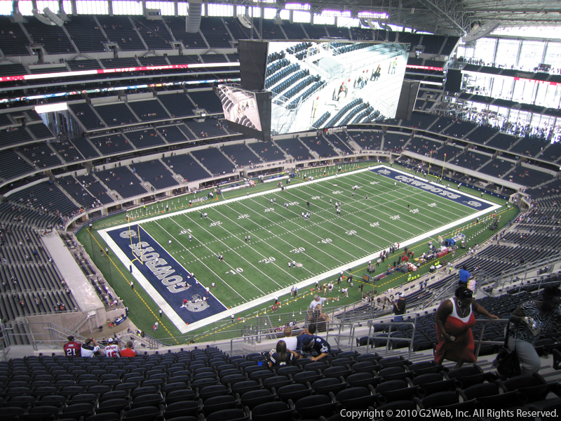 Seat view from section 448 at AT&T Stadium, home of the Dallas Cowboys