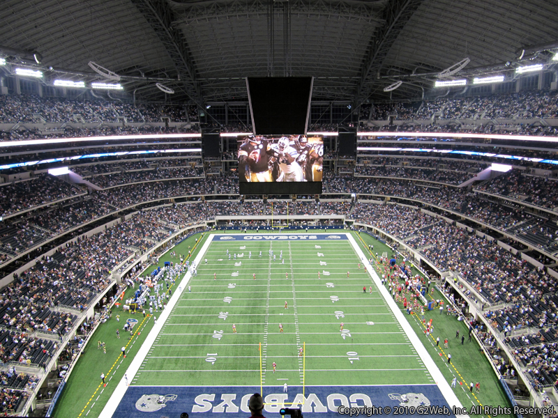 Seat view from section 457 at AT&T Stadium, home of the Dallas Cowboys
