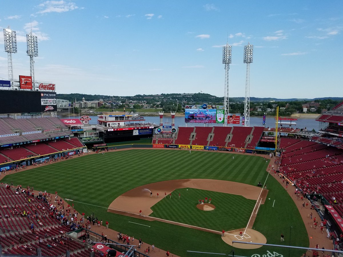 Panoramic view of Great American Ball Park, home of the Cincinnati Reds.