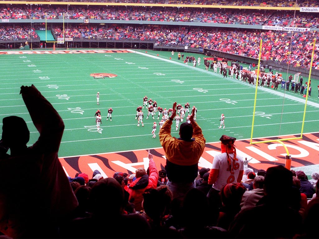 Photo from the last home game at Riverfront Stadium. vs. the Cleveland Browns. December 1999. 
