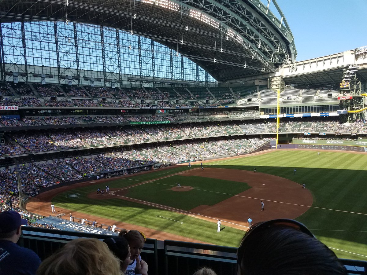 View from the club outfield seats at Miller Park. Home of the Milwaukee Brewers.