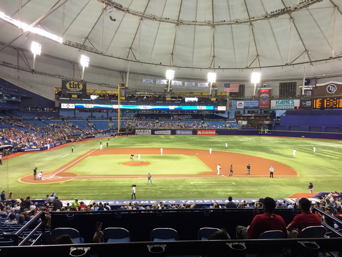 View from the Rays Club at Tropicana Field during a Tampa Bay Rays game.