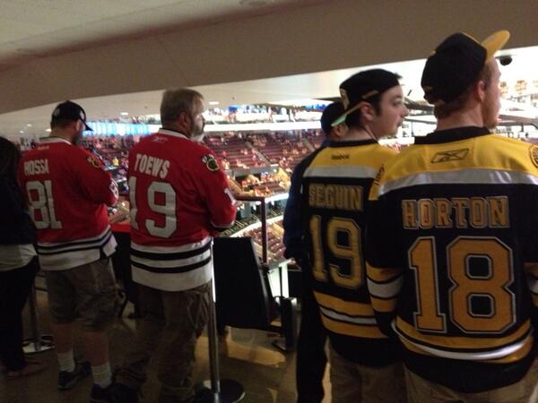 Standing Room Only Area at the United Center during a Chicago Blackhawks Game