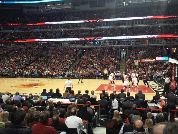 Lower Level Seats at the United Center during a Chicago Bulls Game