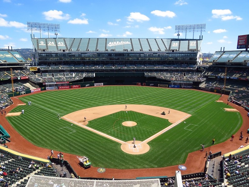 Photo of Oakland Coliseum. Home of the Oakland Athletics.