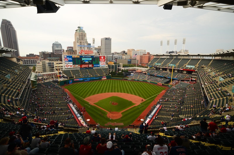 Photo of Progressive Field, home of the Cleveland Indians.