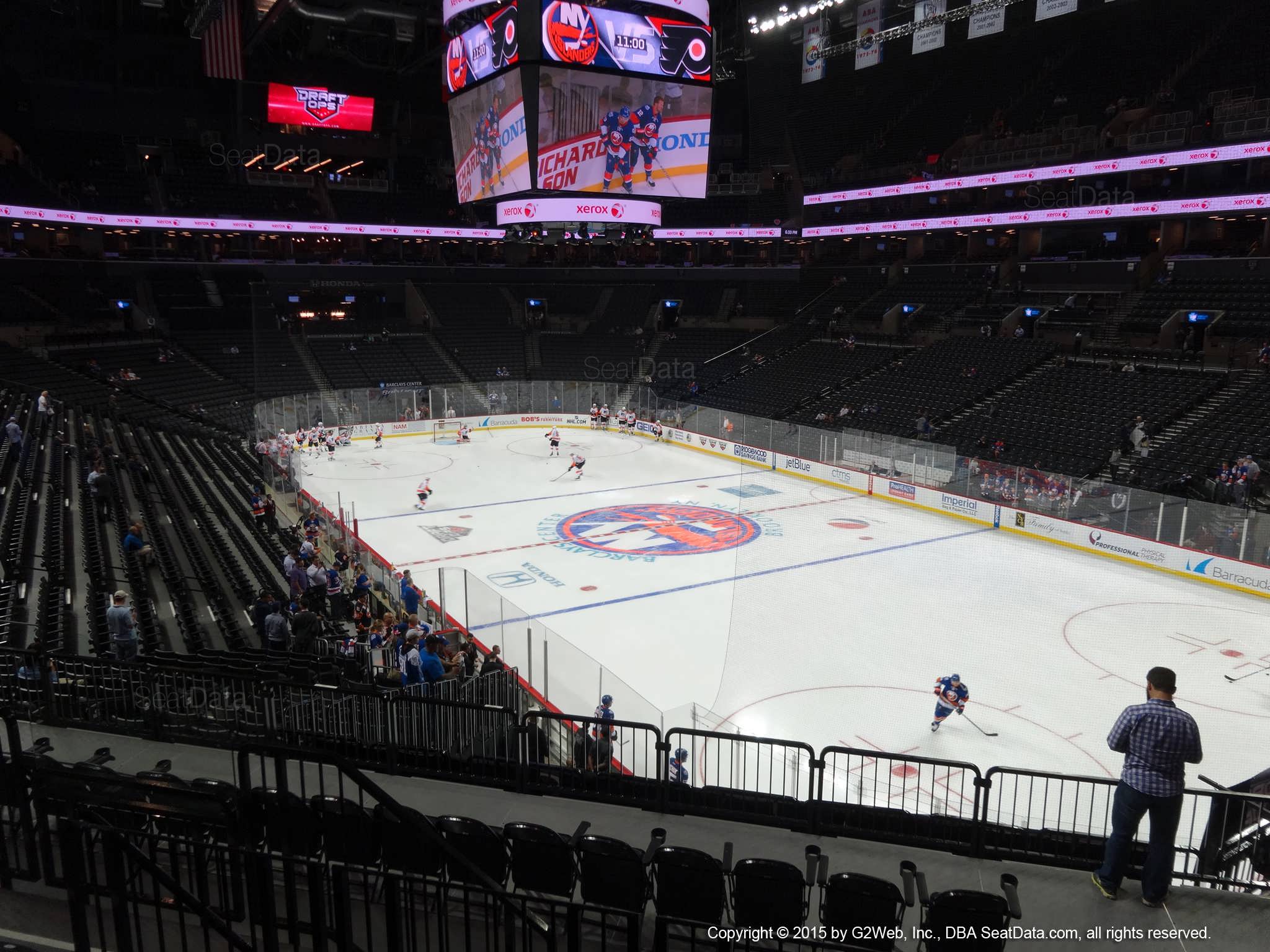 Seat View from Section 102 at the Barclays Center, home of the New York Islanders