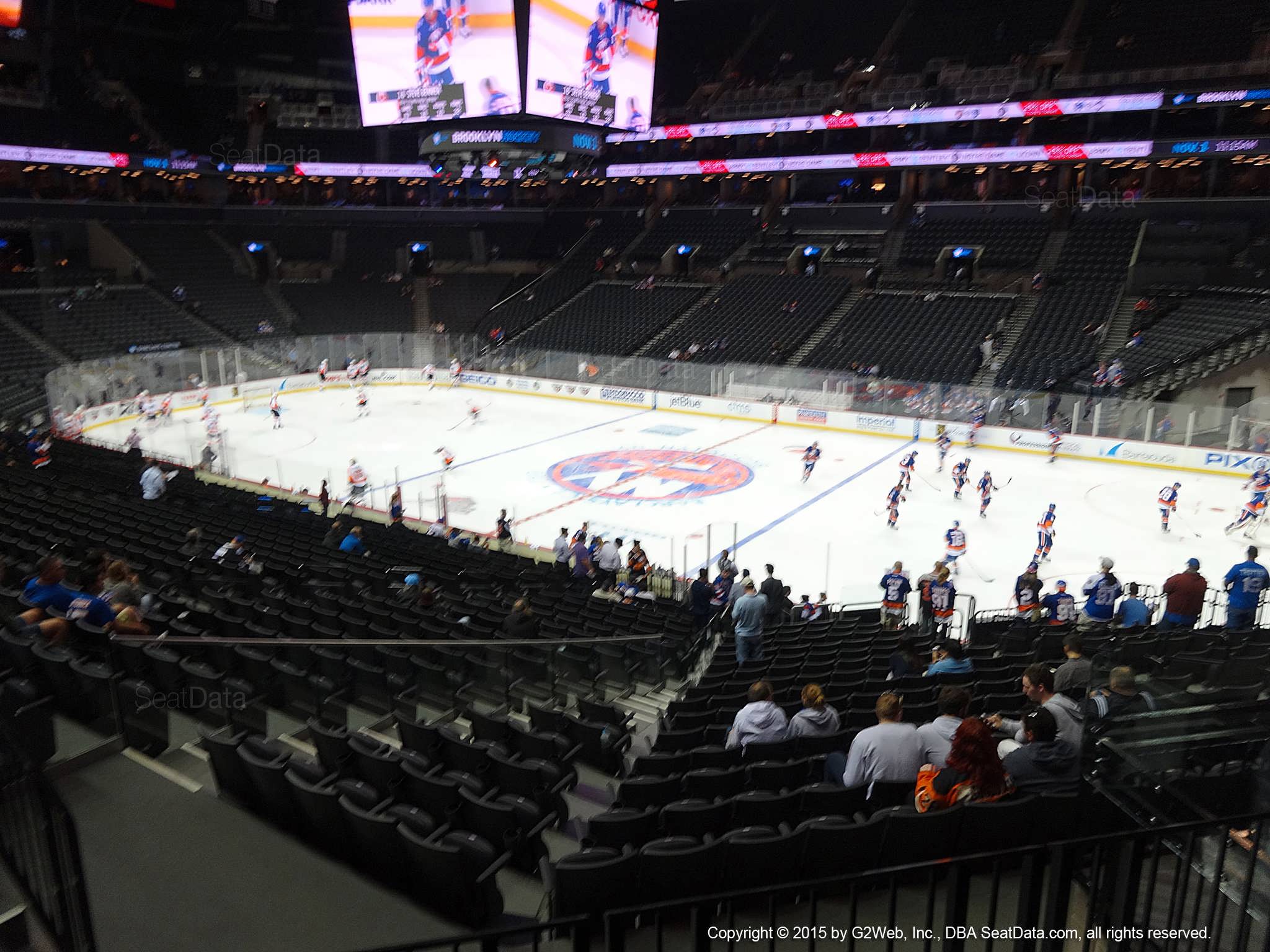 Seat View from Section 105 at the Barclays Center, home of the New York Islanders
