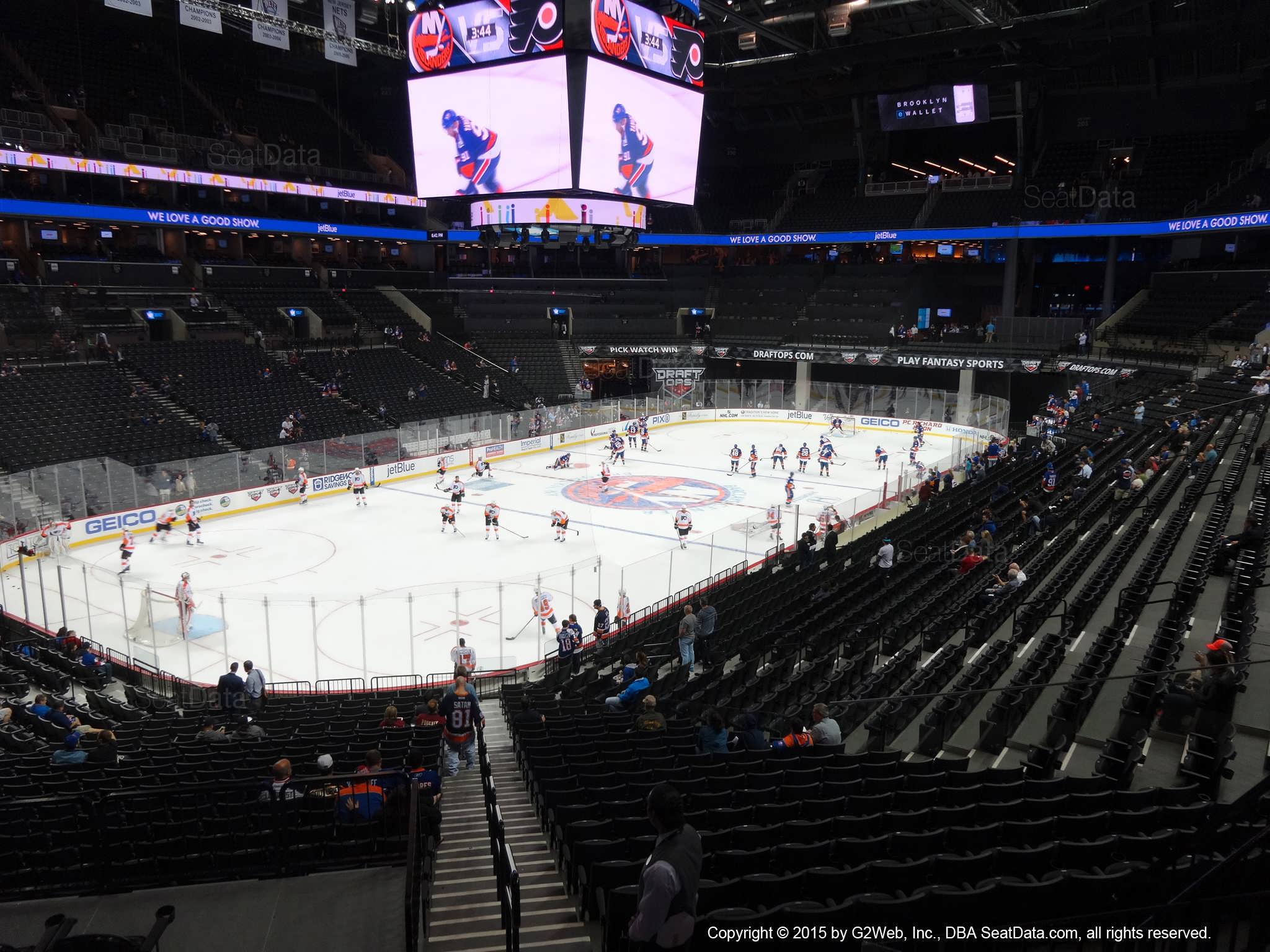 Seat View from Section 112 at the Barclays Center, home of the New York Islanders