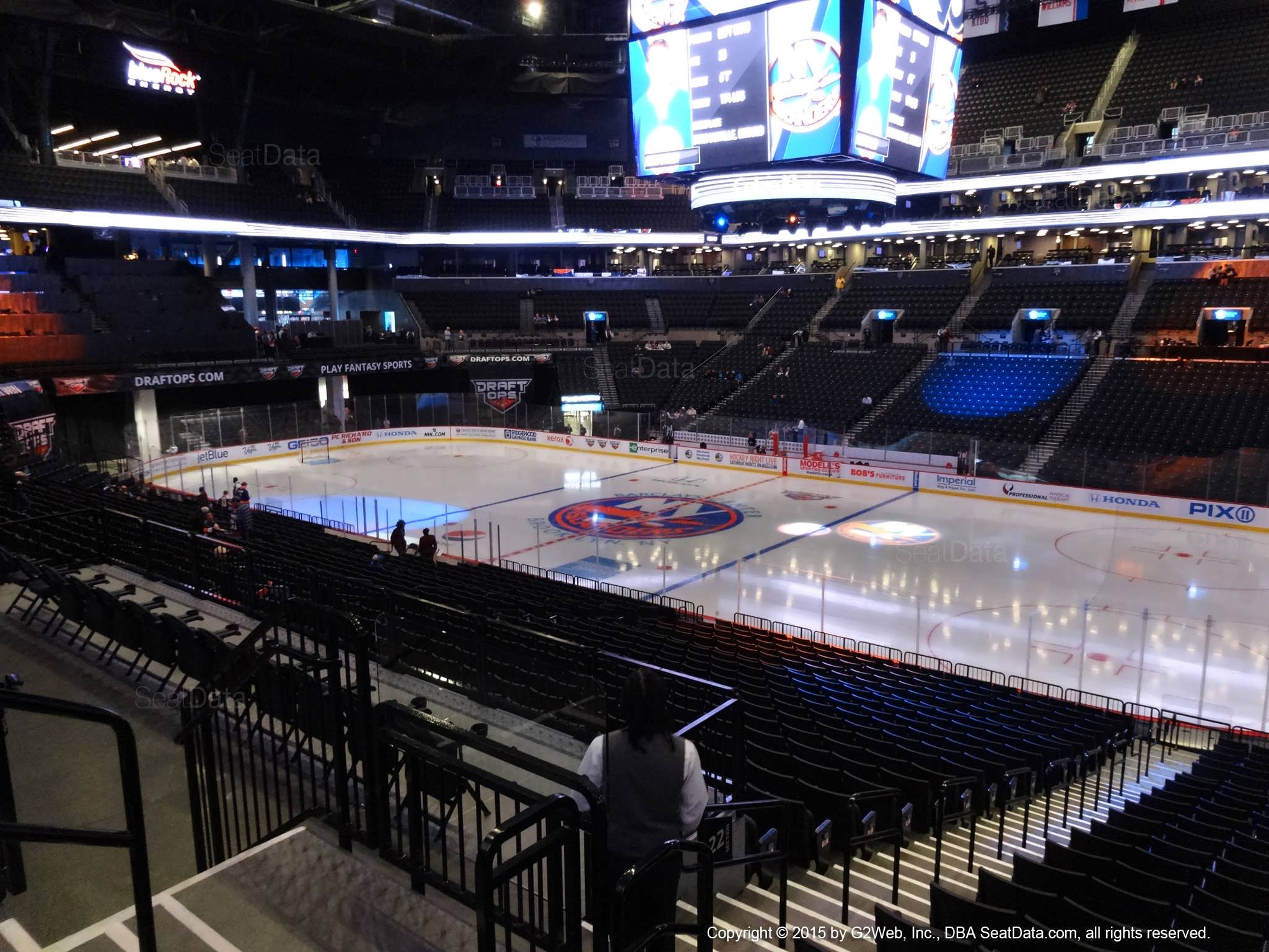 Seat View from Section 122 at the Barclays Center, home of the New York Islanders