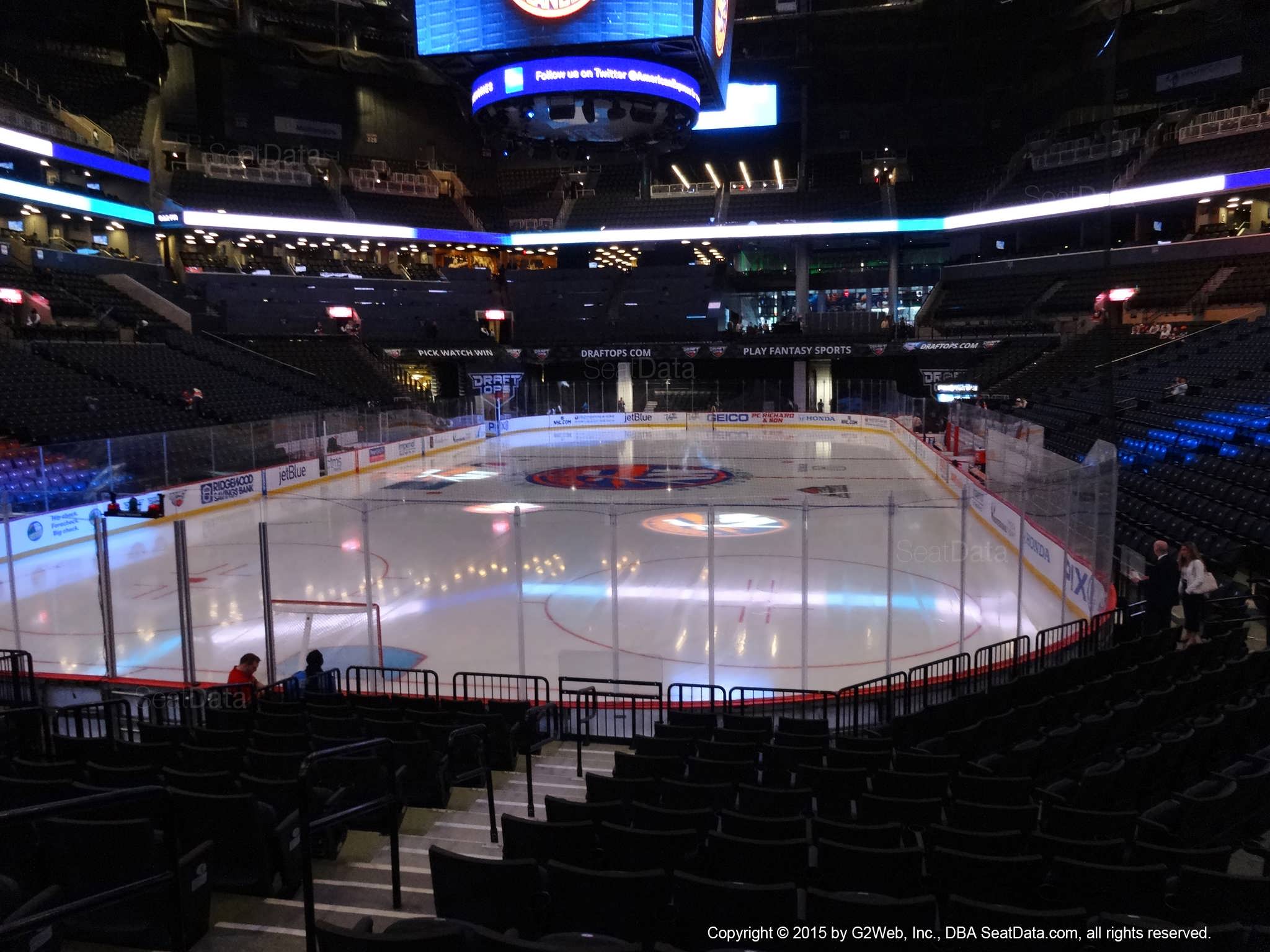 Seat view from section 15 at the Barclays Center, home of the New York Islanders