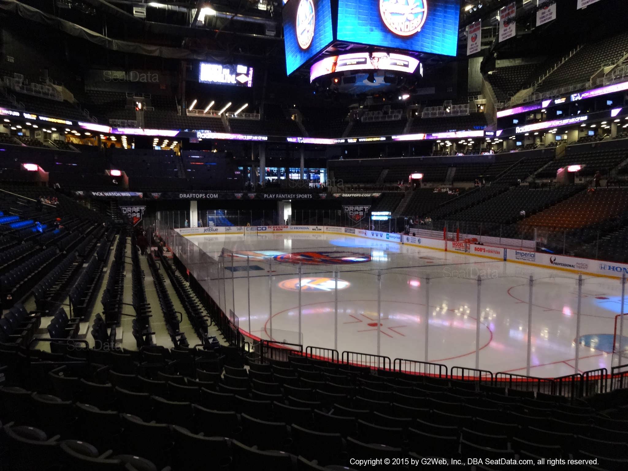 Seat view from section 19 at the Barclays Center, home of the New York Islanders