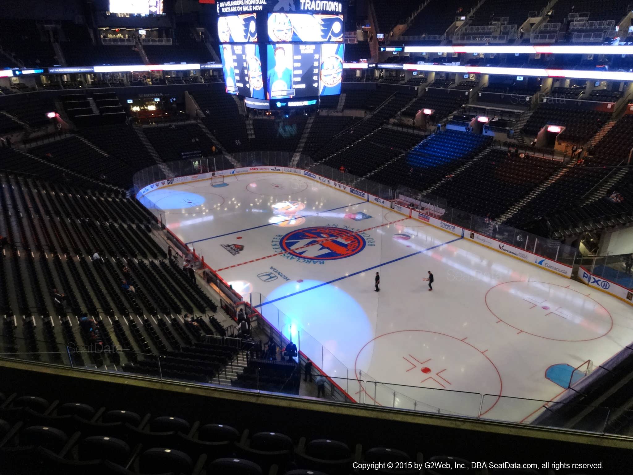 Seat View from Section 203 at the Barclays Center, home of the New York Islanders