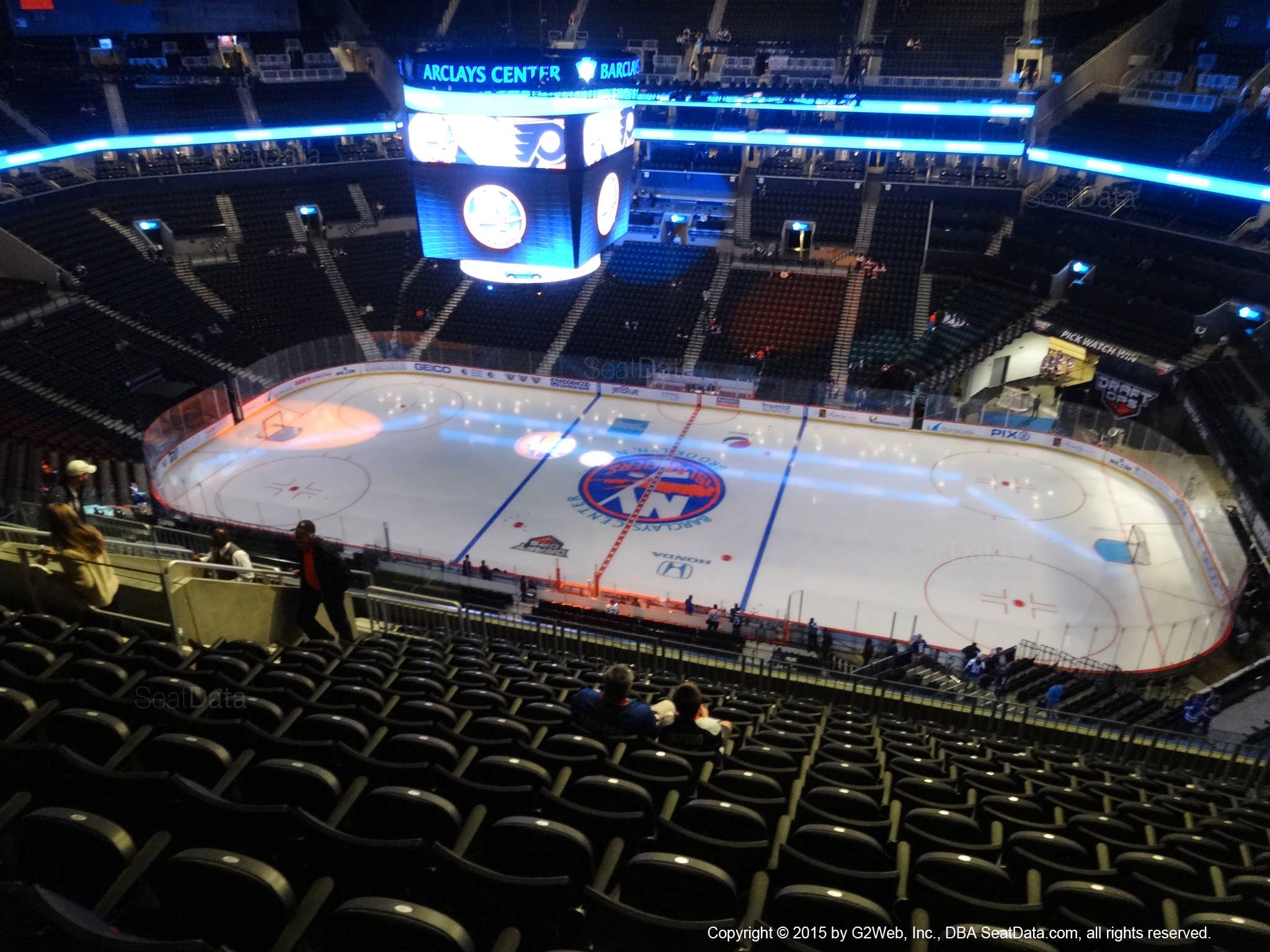 Seat View from Section 206 at the Barclays Center, home of the New York Islanders
