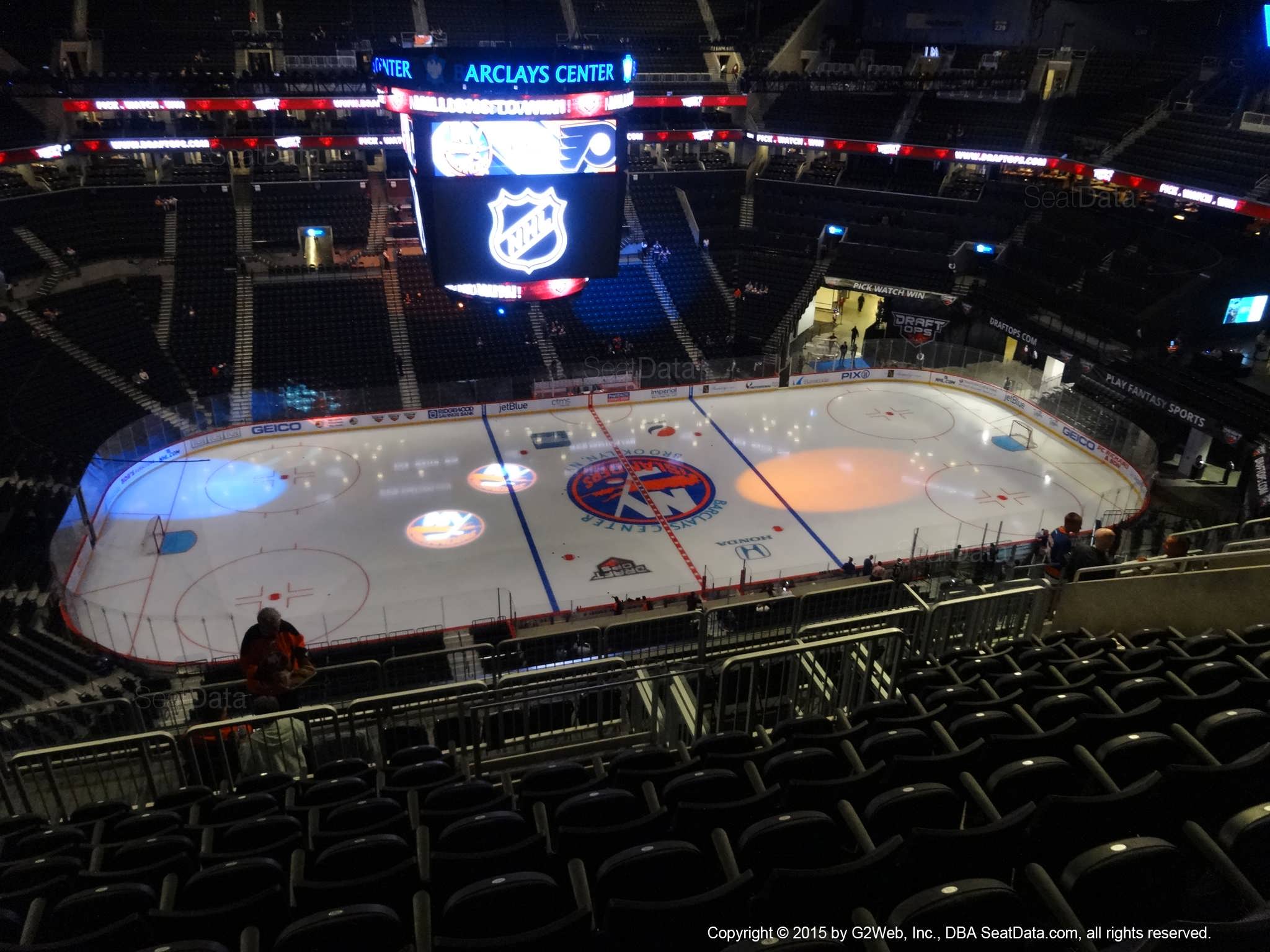 Seat View from Section 209 at the Barclays Center, home of the New York Islanders