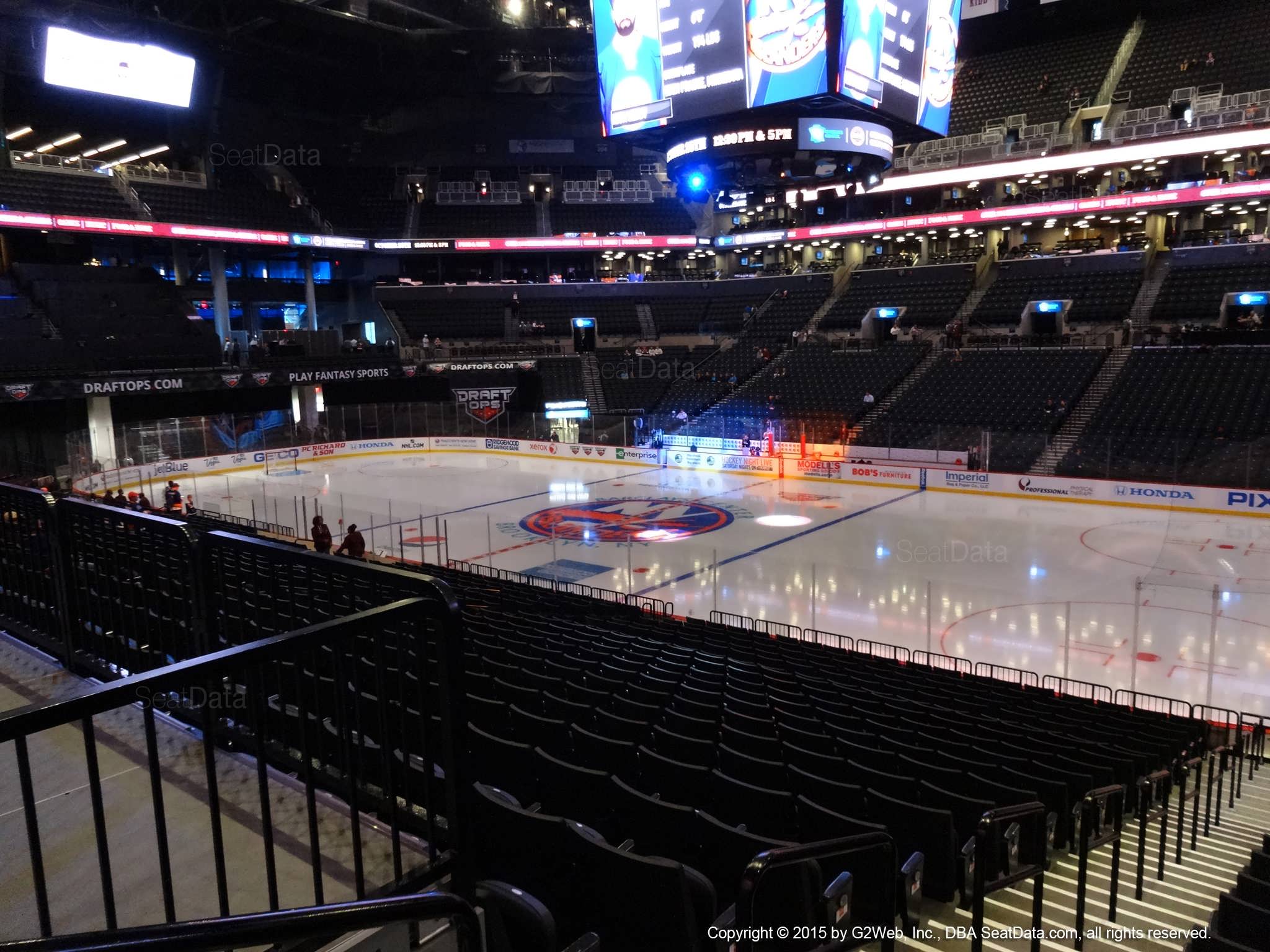Seat view from section 22 at the Barclays Center, home of the New York Islanders