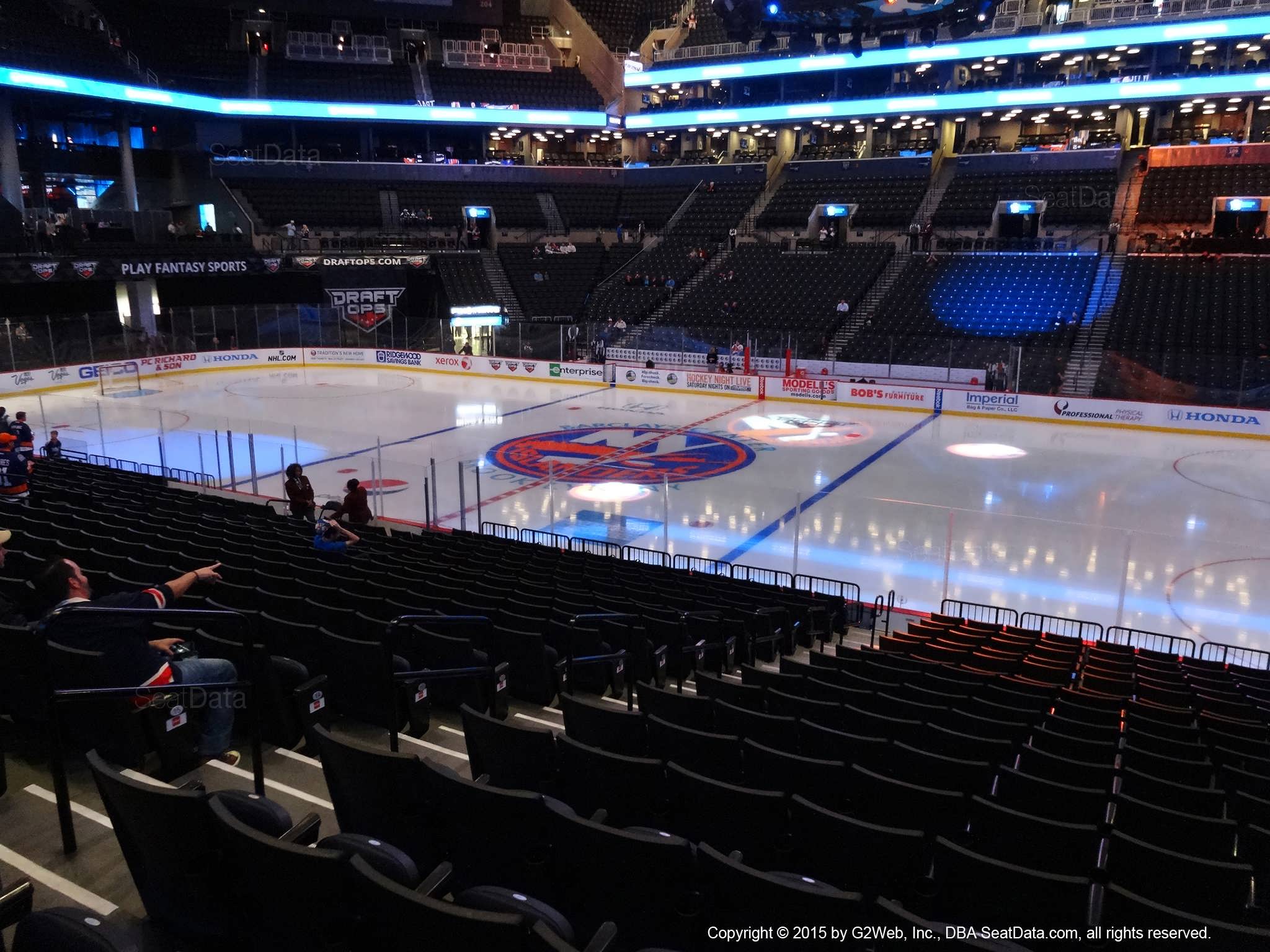Seat view from section 23 at the Barclays Center, home of the New York Islanders