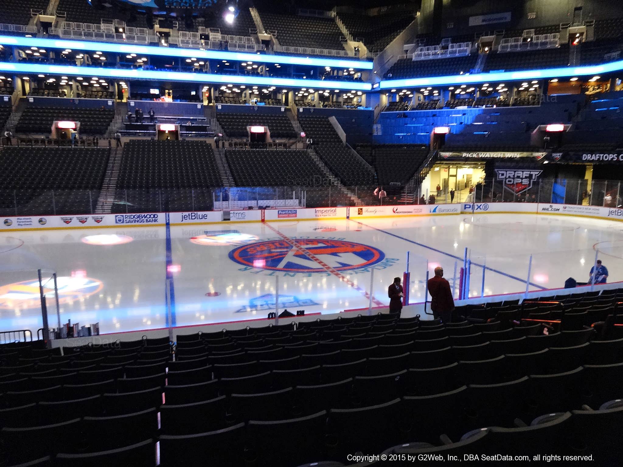 Seat view from section 8 at the Barclays Center, home of the New York Islanders