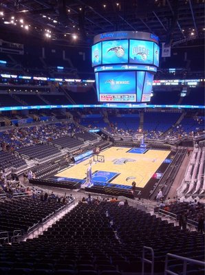 Seat view from section 118 at the Amway Center, home of the Orlando Magic. 