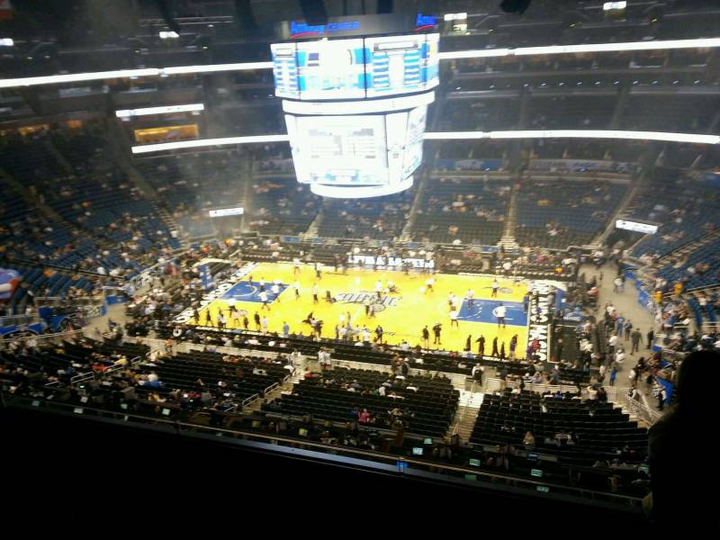 Seat view from section 224 at the Amway Center, home of the Orlando Magic. 