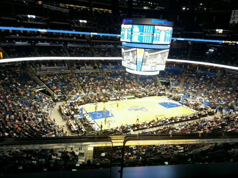 Seat view from section 228 at the Amway Center, home of the Orlando Magic. 