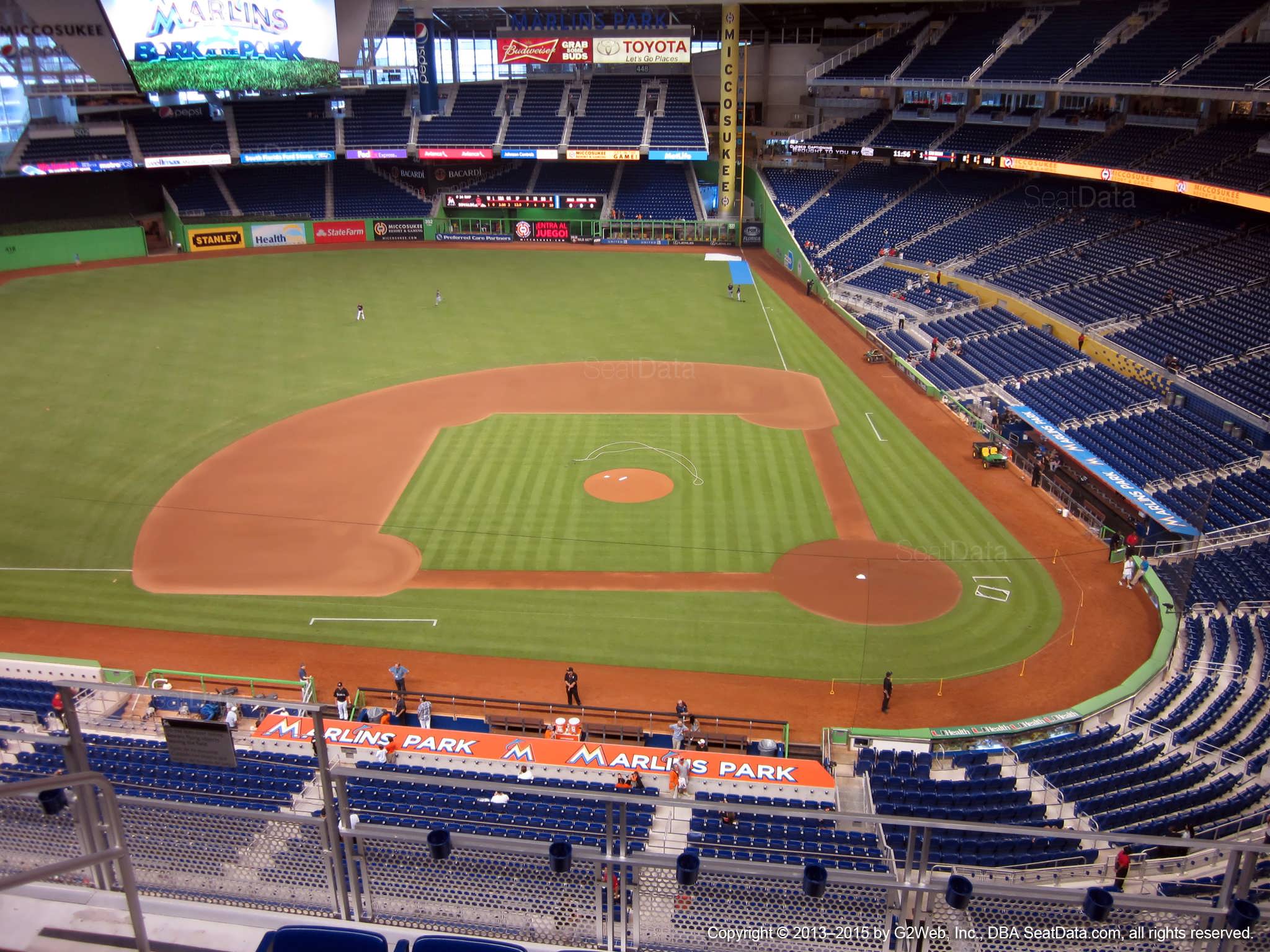 Seat view from section 319 at Marlins Park, home of the Miami Marlins