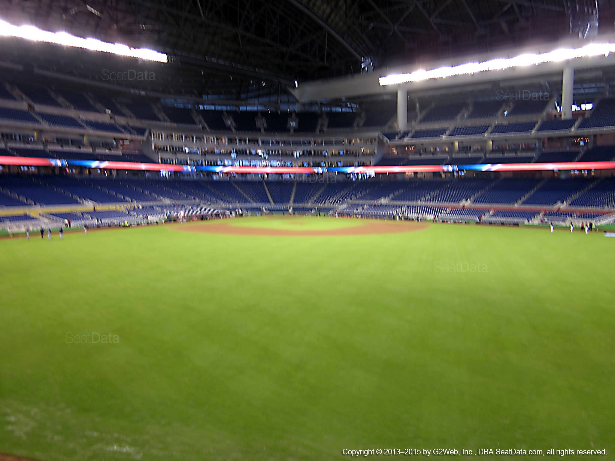 Seat view from section 33 at Marlins Park, home of the Miami Marlins