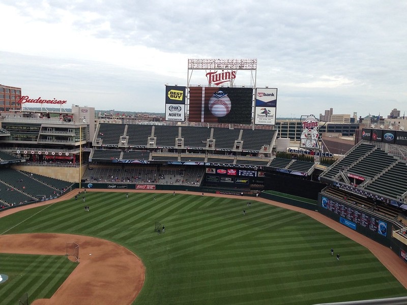 Photo of the center field area at Target Field. Home of the Minnesota Twins.