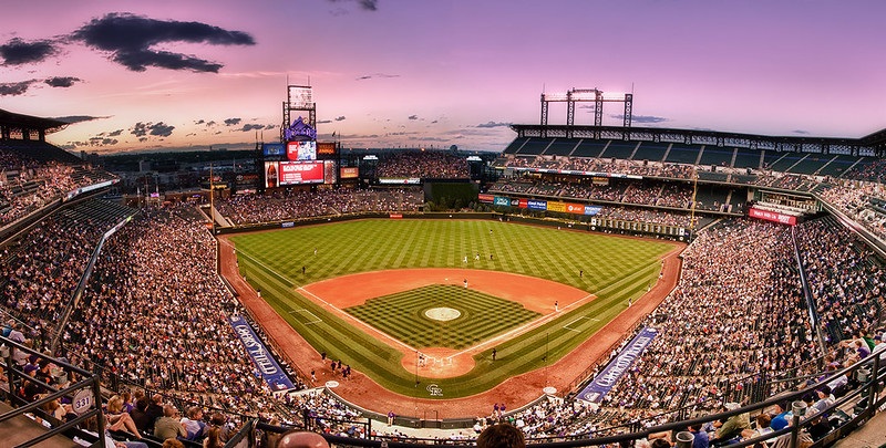 Panorama of Coors Field. Home of the Colorado Rockies.