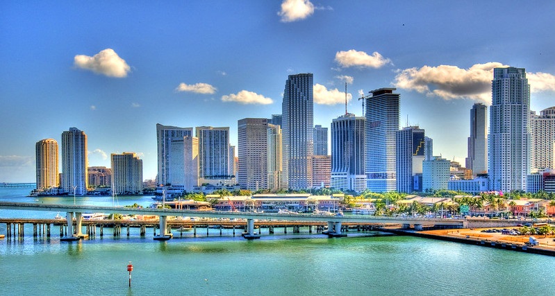 Photo of downtown Miami, Florida skyline.