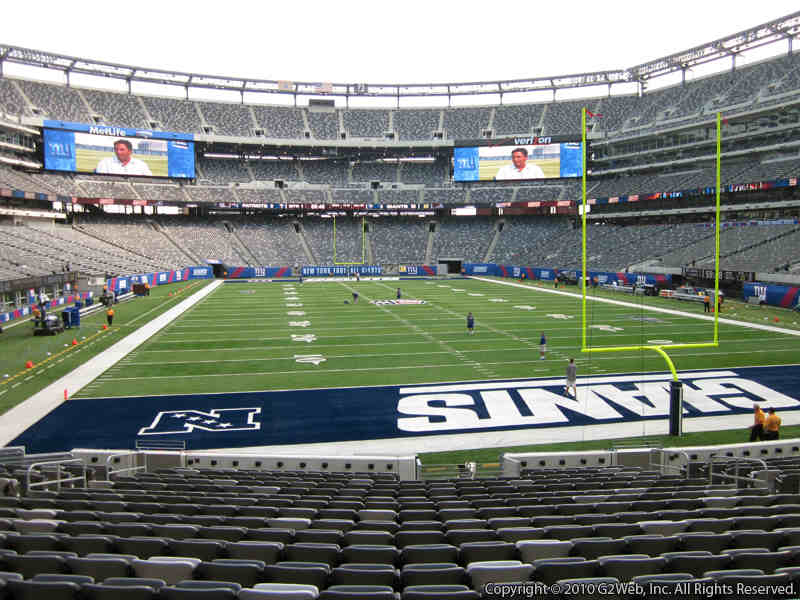 Seat view from section 103 at Metlife Stadium, home of the New York Giants