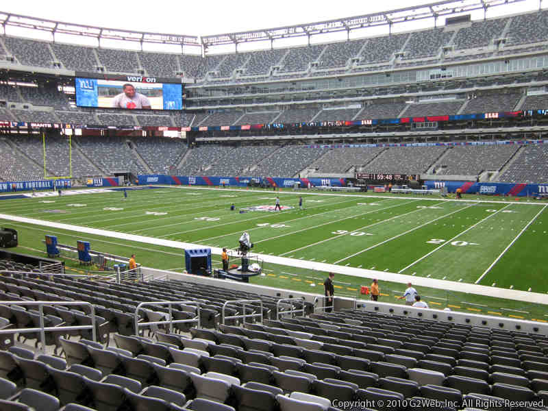 Seat view from section 110 at Metlife Stadium, home of the New York Jets