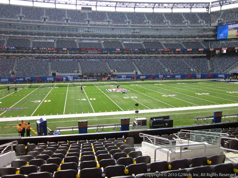 Seat view from section 114 at Metlife Stadium, home of the New York Jets